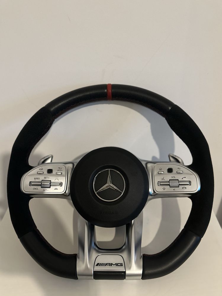 Volan Mercedes AMG OEM Alcantara/Piele cu Distronic (2019-2023)