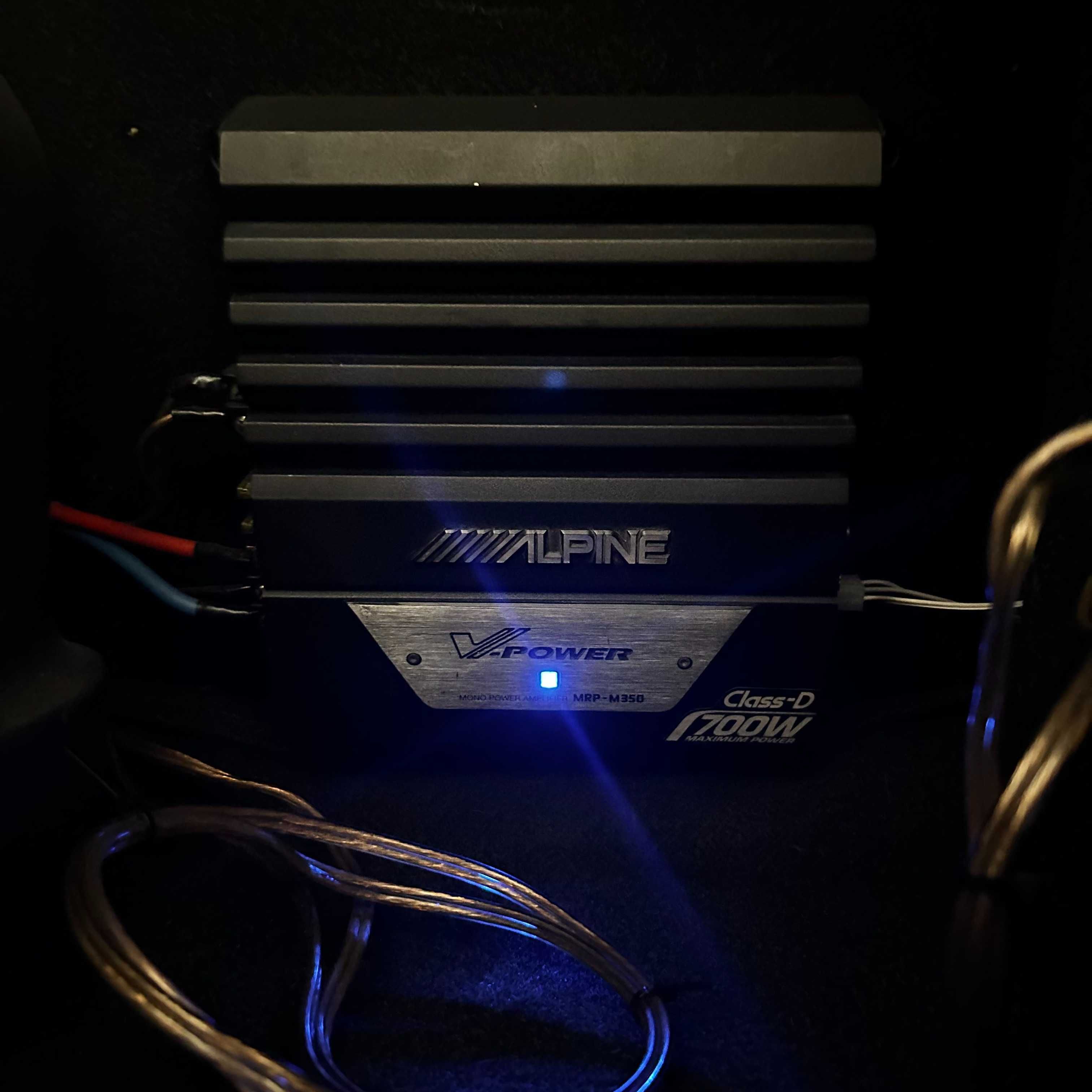 Бас Каса Alpine SWB-1244BP с усилвател Alpine MRP-M350 за кола