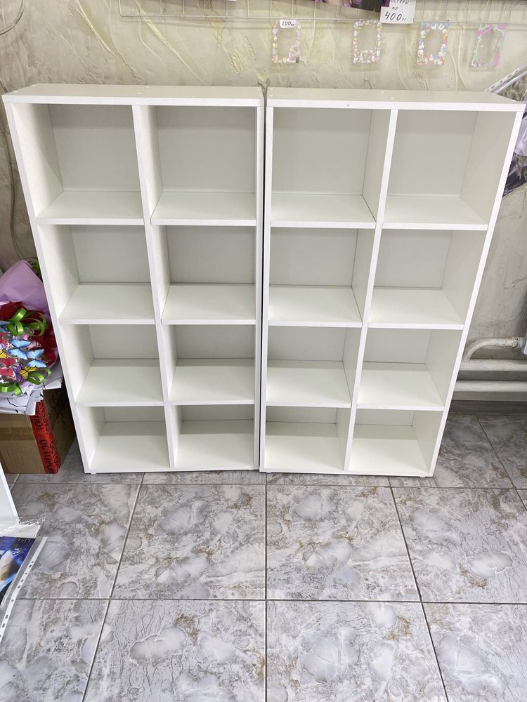 Продам стеллаж, полки, шкаф, комод белые