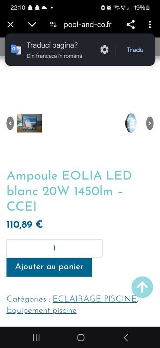 Bec pentru piscina, negociabil