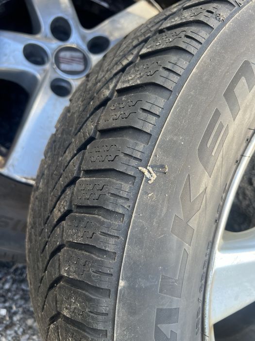 Jante seat vw 15 5x112 + caiuciucuri iarna 195 65 15