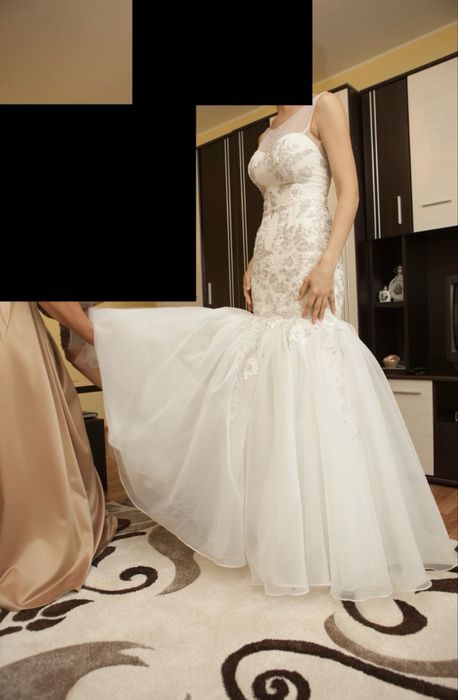 rochie mireasa sirena ivoire