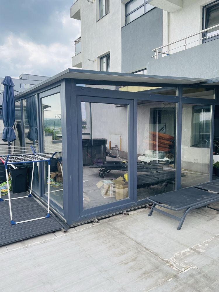 Foisor de lux -aluminiu +sticla securizata