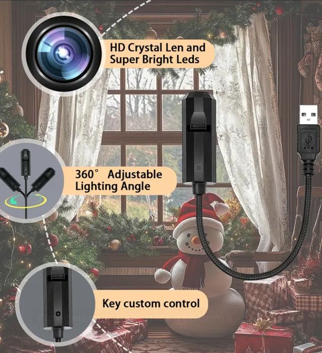 1 комплект LED нощна лампа за проектор с 5 бр. проекционни модели за д