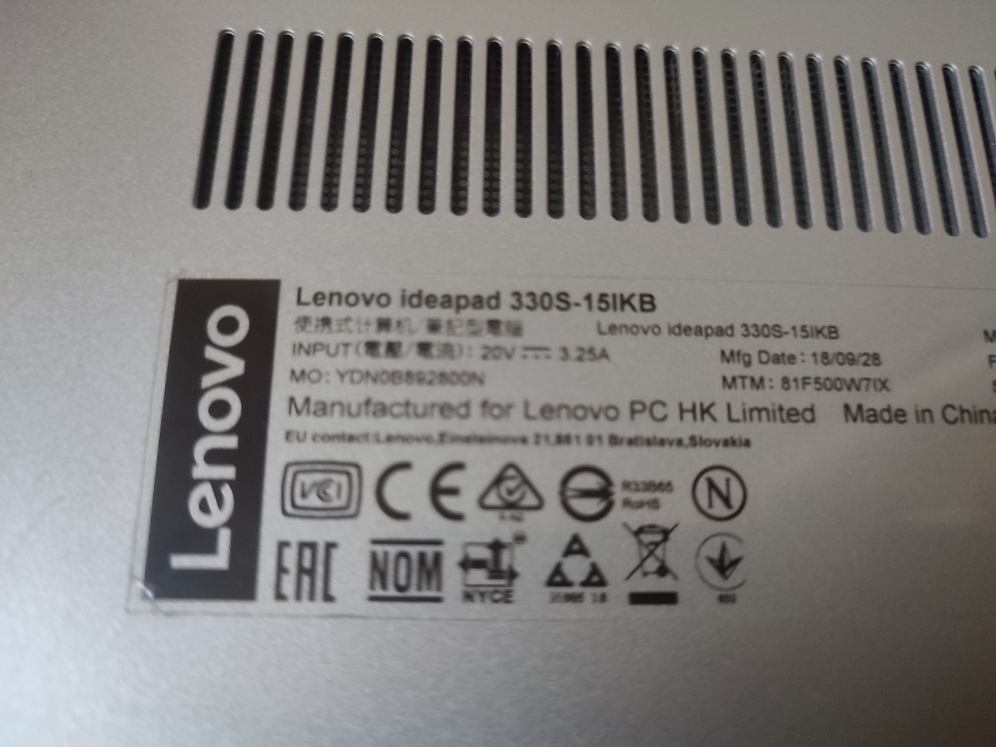 Carcasa completa + Balamale + Tastatura - Lenovo ideapad 330s-15IKB