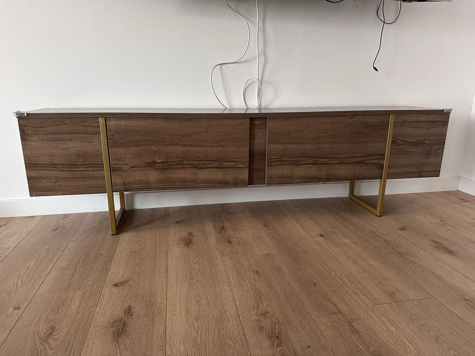 Vand set comoda tv + masuta de cafea lemn de nuc