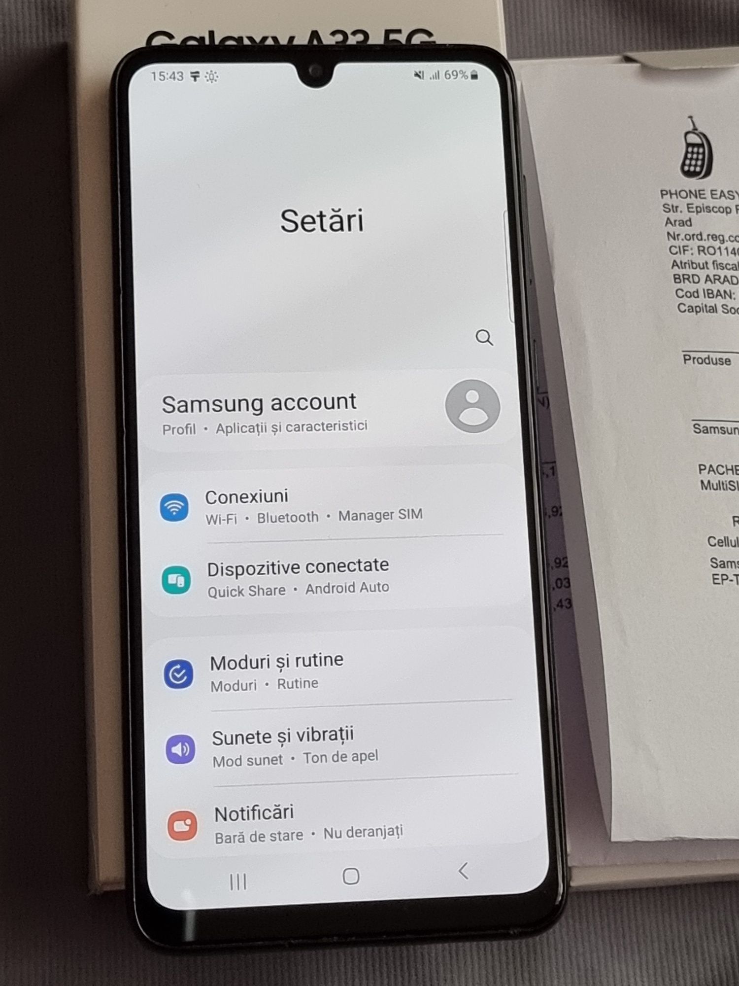 Samsung Galaxy A33 5G, Negru 128Gb, Liber de rețea, Garantie Orange!!!