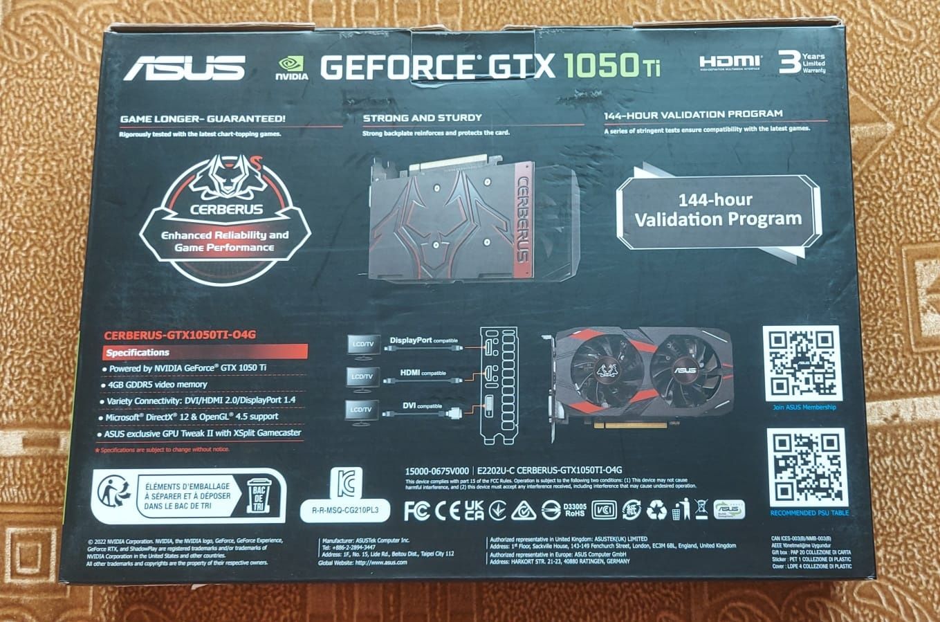 Placa Video ASUS GeForce GTX 1050 Ti