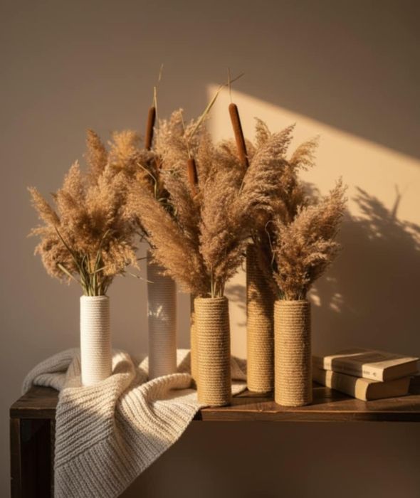 Ръчно изработени вази за сухи цветя