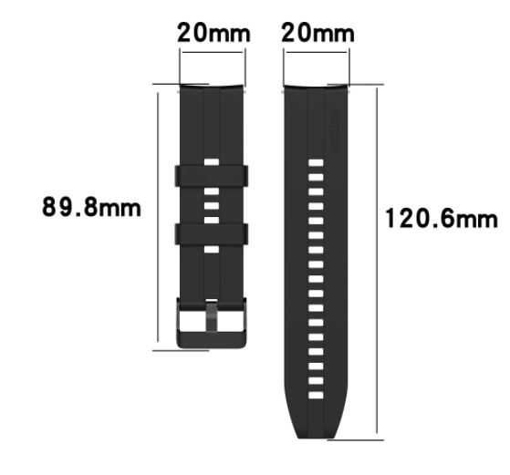 Curele silicon Huawei Watch GT2, GT3(42 mm)