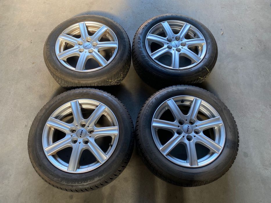 Jante aliaj R16 5x112 cu anvelope M+S 205 55 16