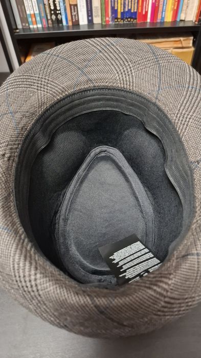 Palarie Fedora, gri-albastru, marime 60, C&A