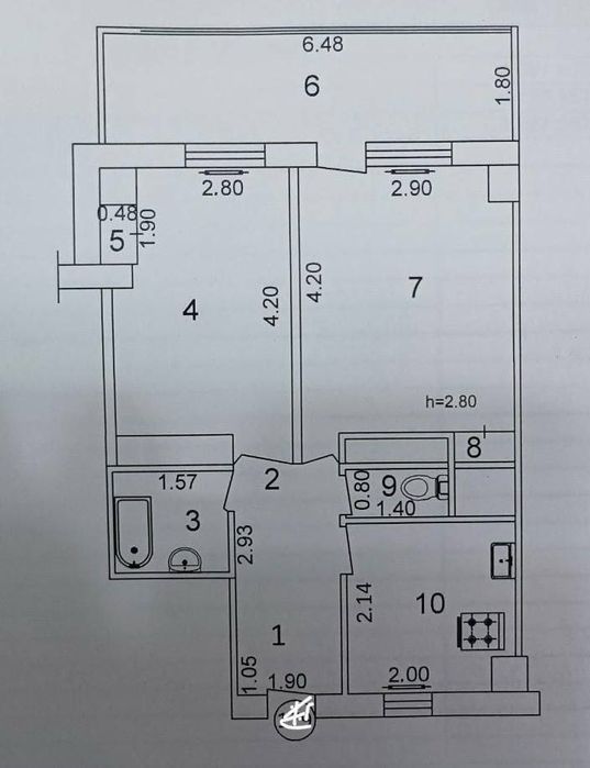Ц 2 продается квартира 2 комнаты