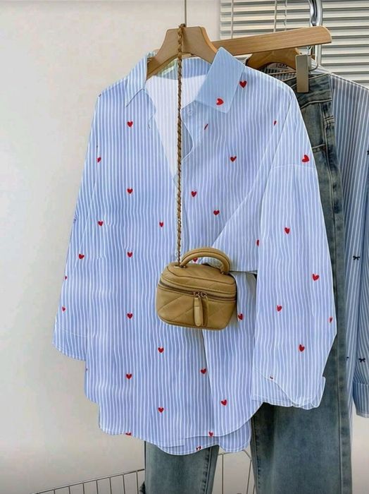 Дамска риза с яка Ежедневен топ с дълъг ръкав