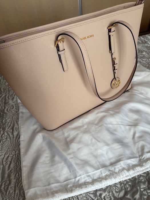 Michael Kors geanta Jet Set Medie din piele Saffiano