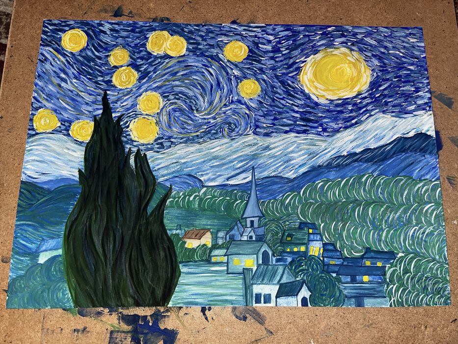 Рисунок,"Звездная ночь"