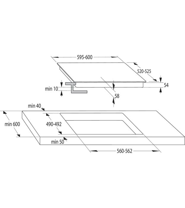 Plita incorporabila GORENJE GI6401BX, Inductie, 4 arzatoare