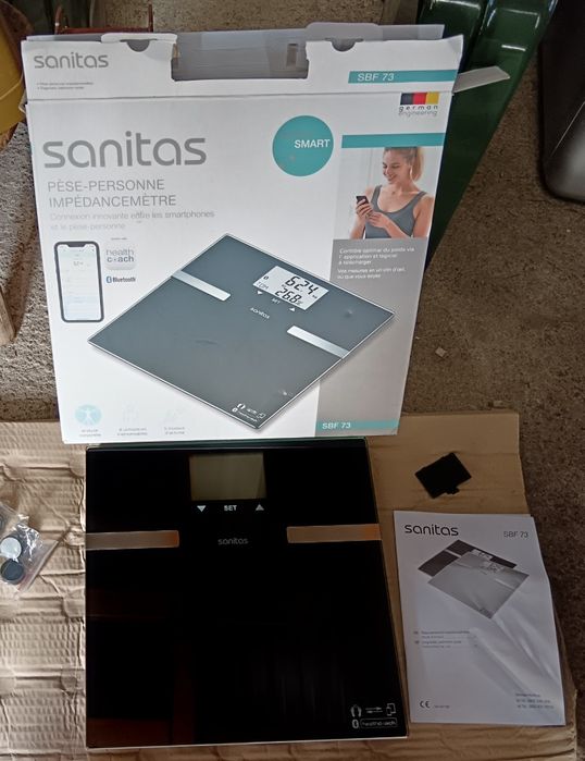 Cântar corporal, electronic, SANITAS, cu conectare bluethooth