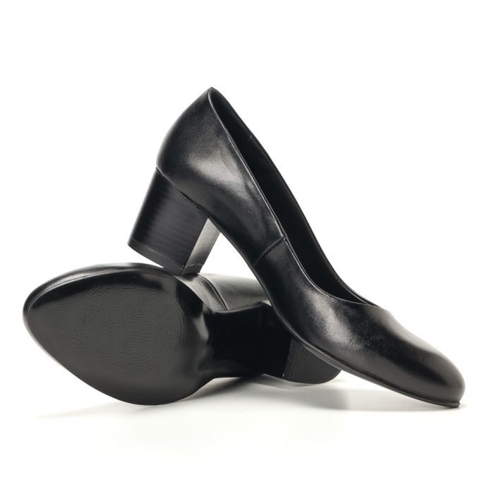Дамски ежедневни обувки на ток черни