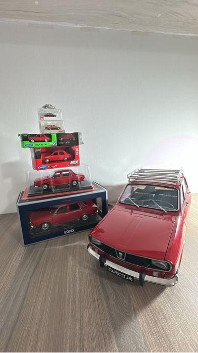 Lot Dacia 1300 rosii de la scara 1:8 la 1:120