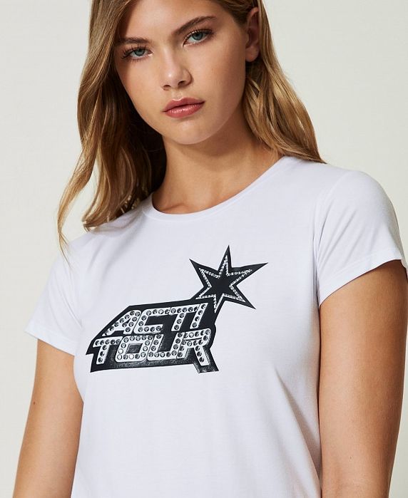 Тениска слим фит Twinset, размер XS/S, нова с етикет!