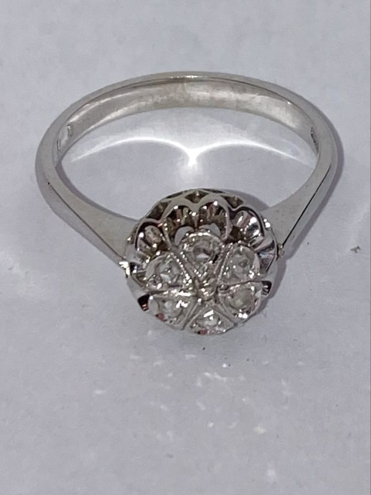 Inel  aur alb 18kt. cu diamante