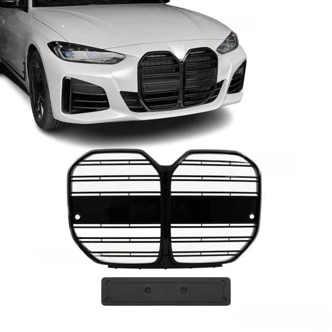 Grila Dubla Grile Nari Duble M Sport BMW G26 Grand Coupe, Negru Lucios