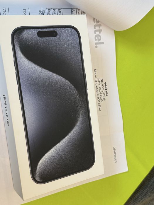 КАТО НОВ 256GB iPhone 15 Pro Yettel Гаранция 2027 Titanium Blue