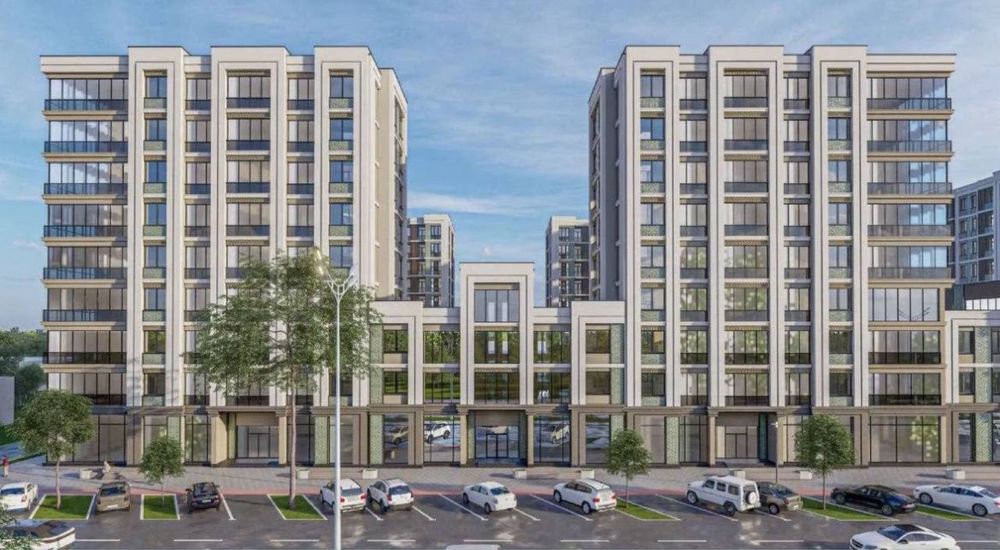 Новостройка CHIMGAN HILLS Чимган эко базар Темур Малик коробка 39.4 м2