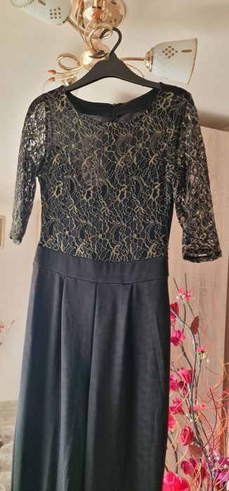 Salopetă negru cu auriu