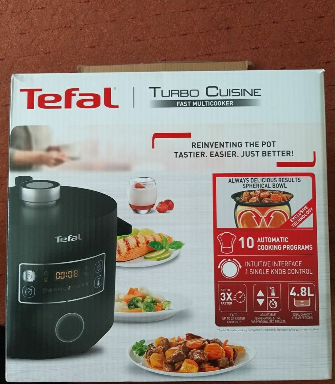 Oala sub presiune electrica TEFAL Turbo Cuisine CY754830, 1090W, 4.8L,