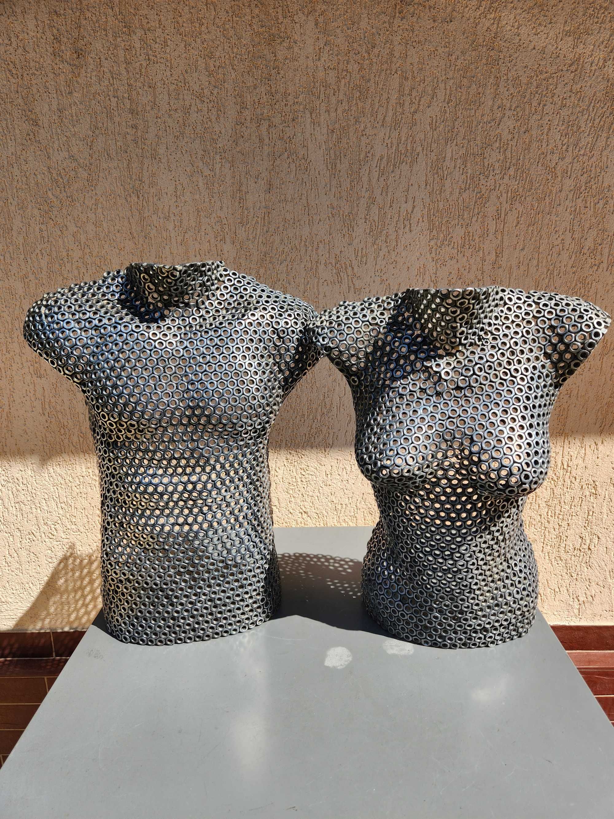 Busturi Artistice Unic Realizate din Piulițe Metalice Sudate- Medieval