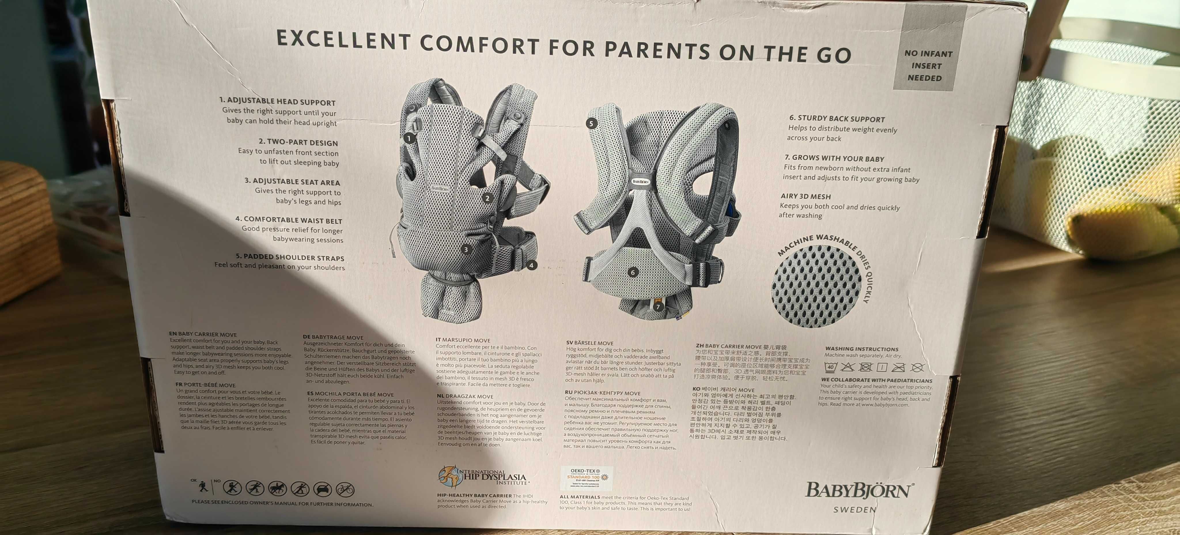 Babybjörn Бебешко Кенгуру Move, Mesh, Anthracite