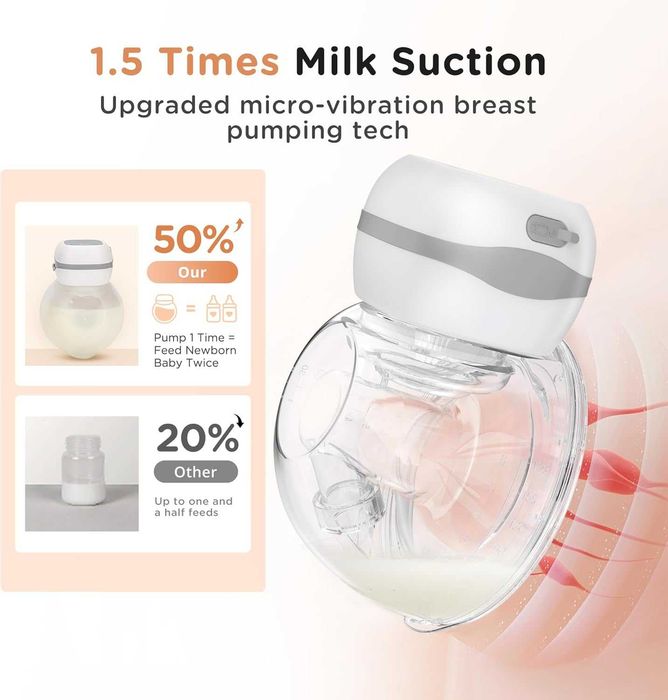 Електрическа помпа за кърма Haokoo за носене, 12 нива, 3 режима