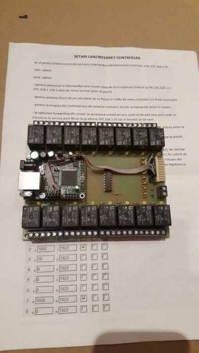 Sistem Automatizări internet Controler 16 porturi No/C/Nc