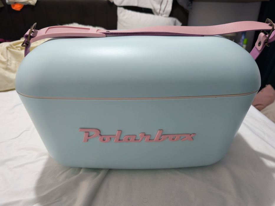 Lada frigorifica pasiva Polarbox Style Pop, 12 litri, Cyan-Baby Rose