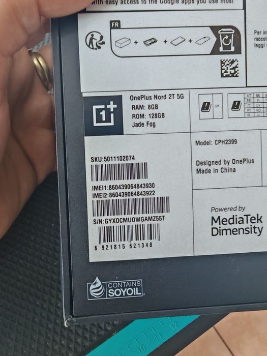 Oneplus Nord 2T 5G, 8/128 GB, Nou, Garanție