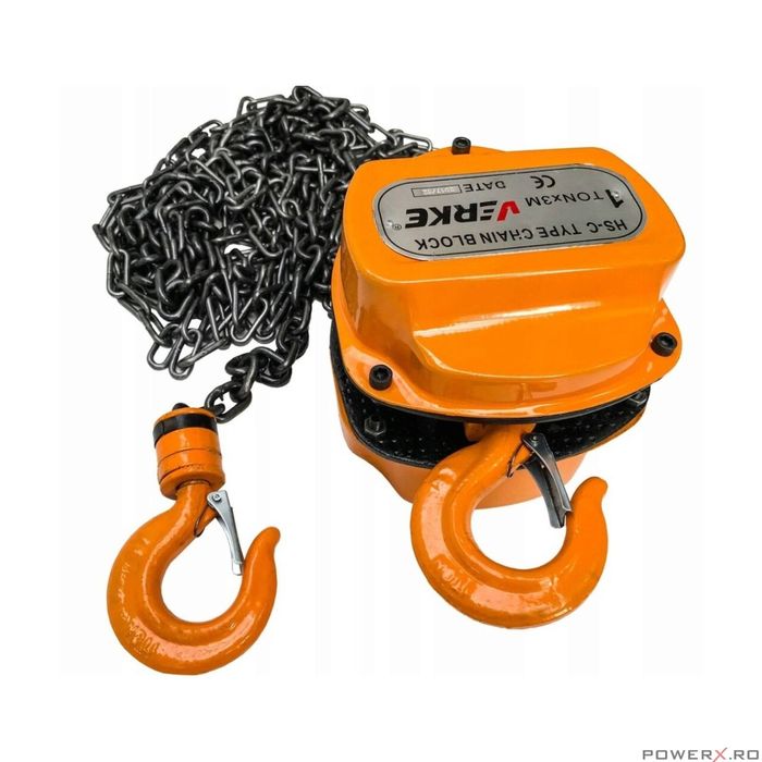 Macara, palan manual cu lant 1000 kg, 1 tone Verke