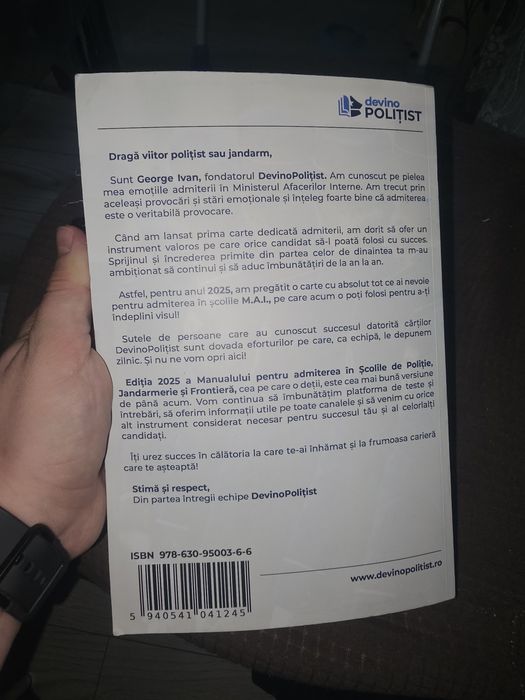 Manual fizic M.A.I. - DevinoPolitist 2025