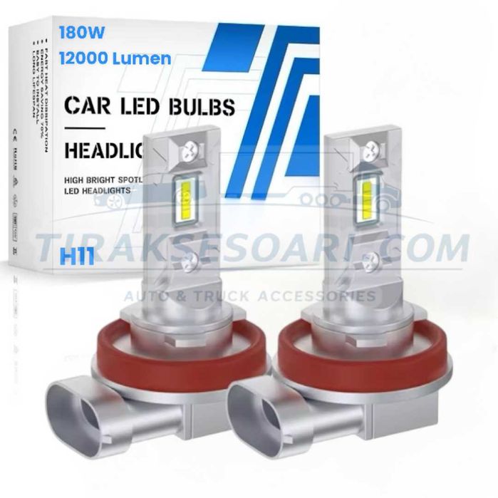 CARLUX LED Диодни Крушки H11 H8 180W 12V 300% светлина без вентилатор