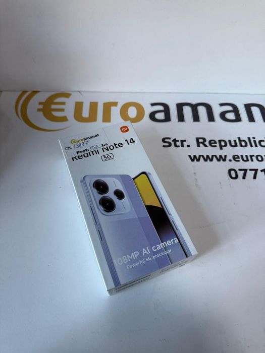 Telefon mobil Xiaomi Redmi Note 14, 8GB RAM, 256GB, Midnight -G-