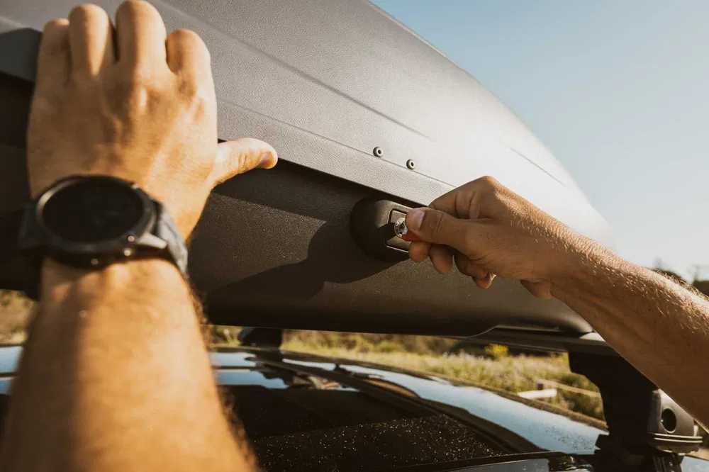 Автобокс багажник G3 SPARK ECO 320 сив мат