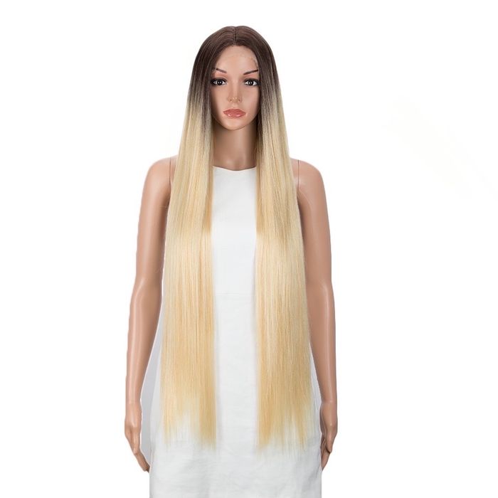 Peruca F64 (Daira-Shop.ro) FRONT LACE Gri Blond Platinat Baza Satena