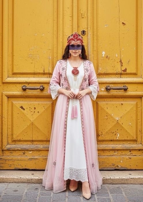 Келинлага чапани нежный очень красивый