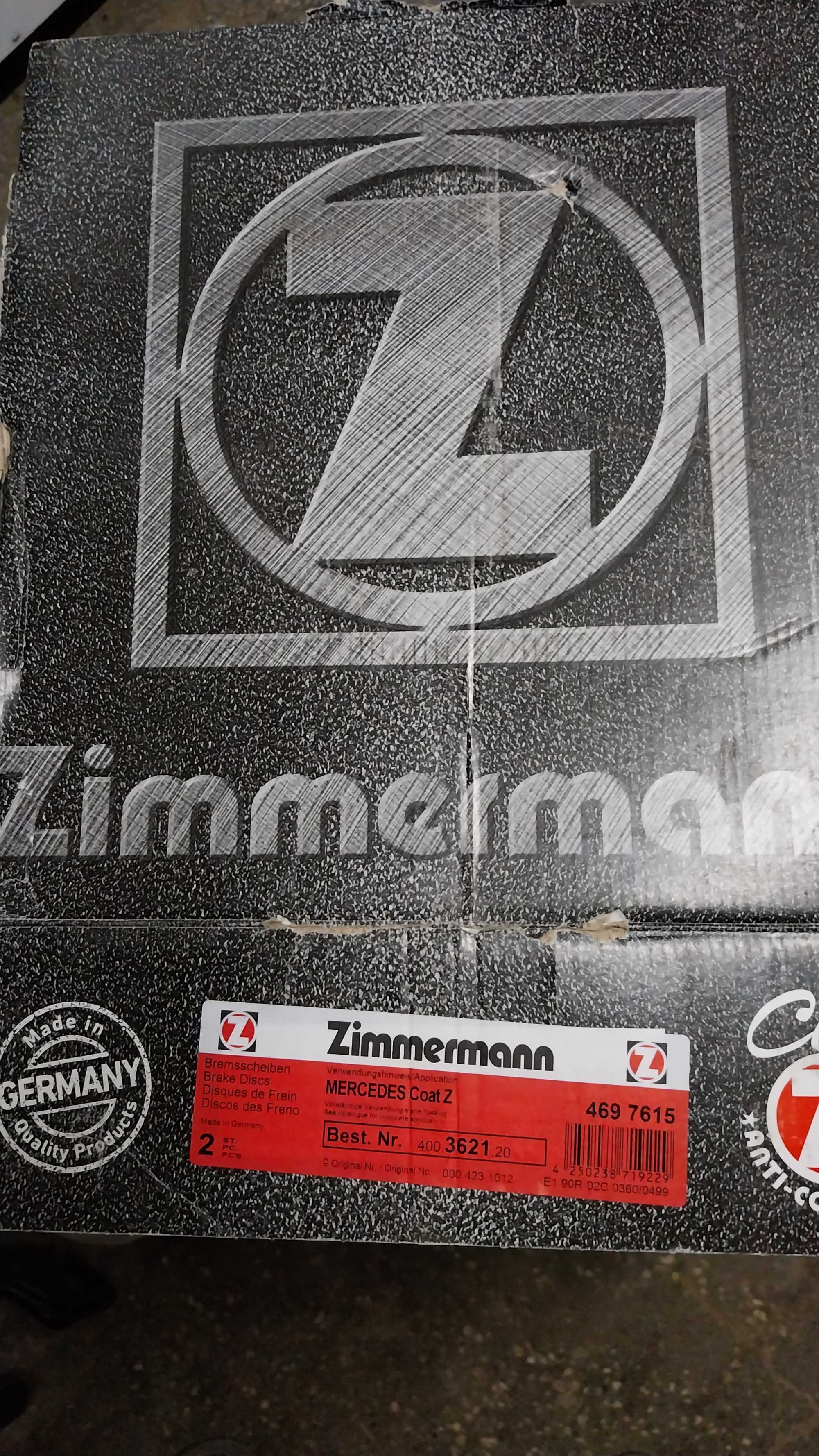 Zimmermann дискове и наклатки Оригинални закупени от Германия