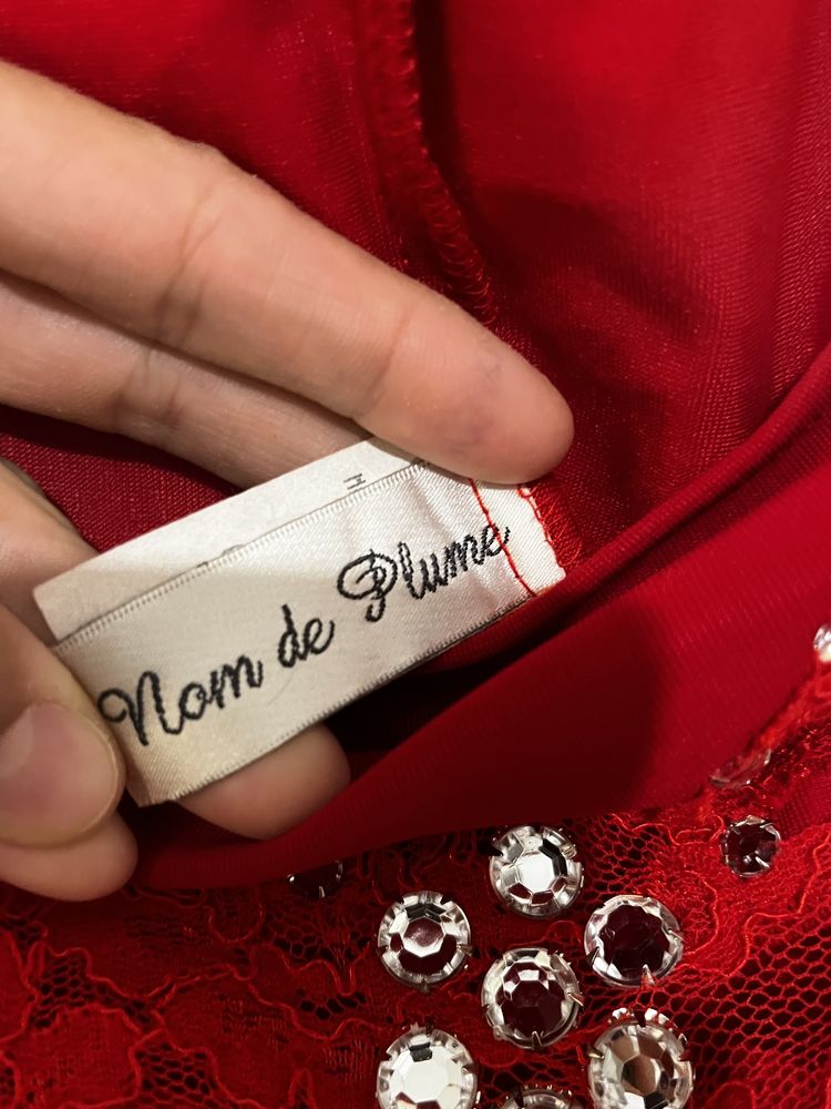 Дълга червена рокля USA Nom de Plume