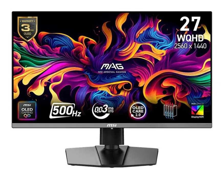 (Новый)MSI 27" Монитор MAG 272QP QD-OLED X50, 2K 500Hz, QD-OLED