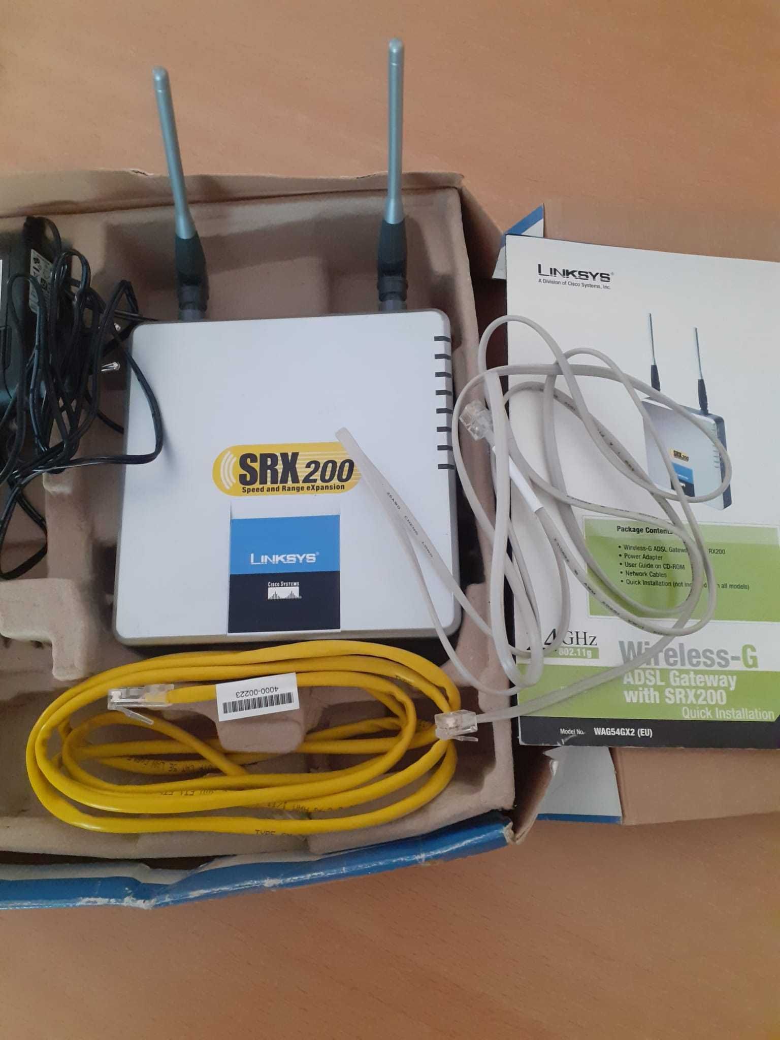 Рутер Linksys, 2,4GHz,с четири кабелни изхода.
