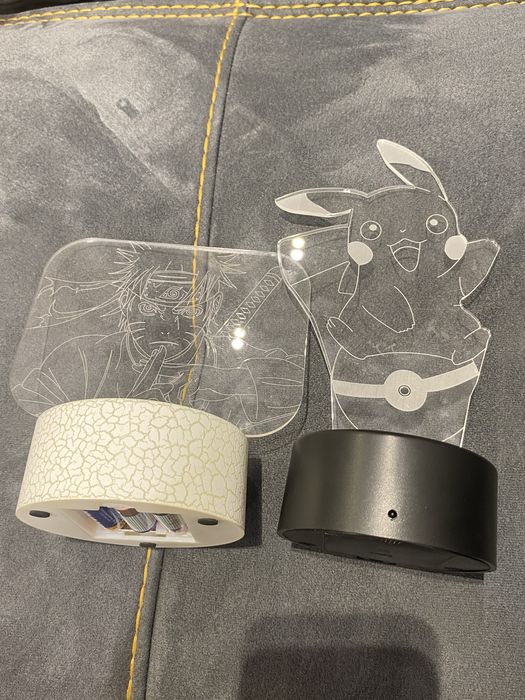3D Led ночник Наруто и Пикачу | Лампа с подсветкой
