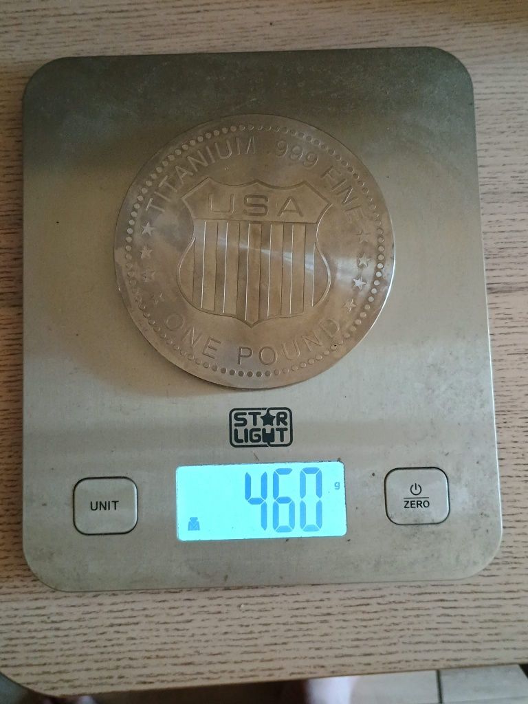 Lingou moneda din titaniu 460g